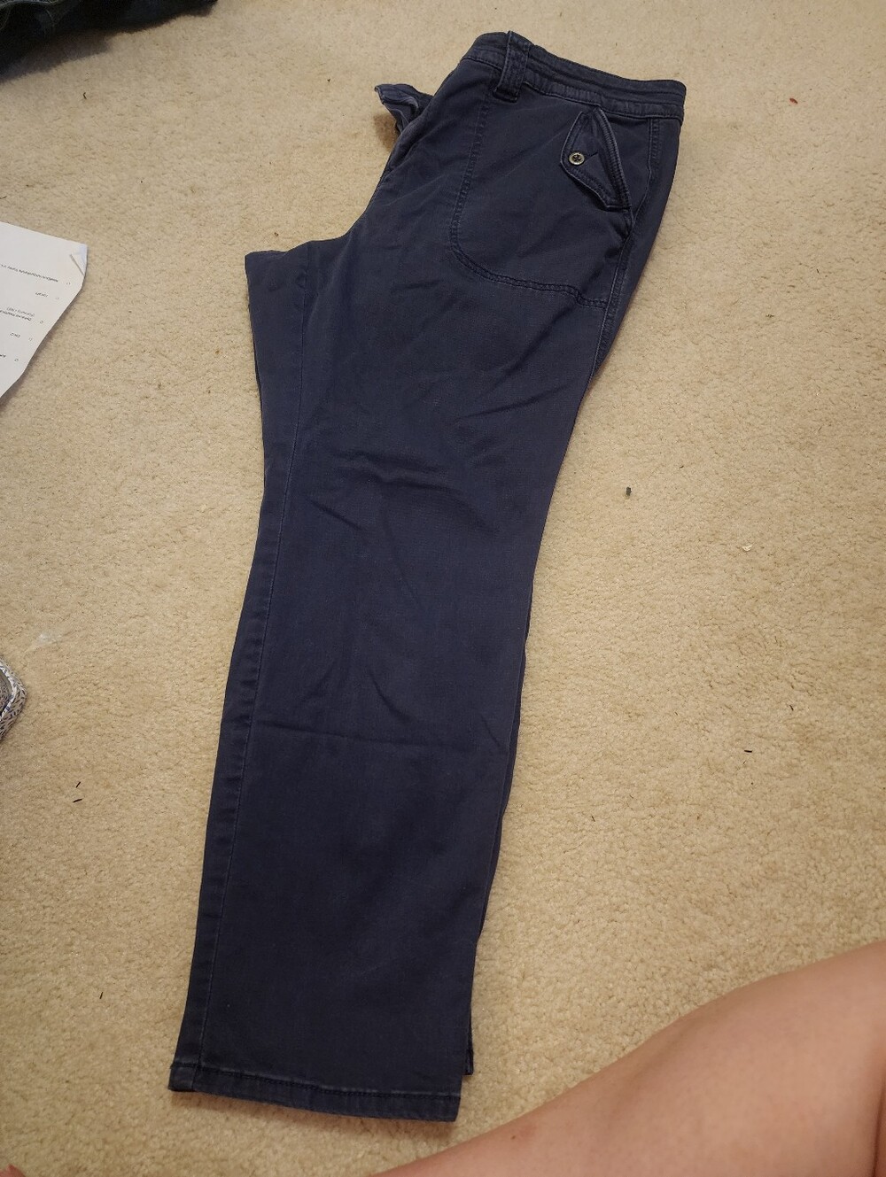 Sz 20W Torrid Weekend Midrise Twill Navy Casual Straight-Leg Pants